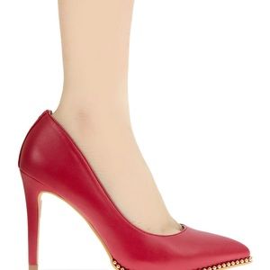 BCBG hawtie pointed toe high heel pumps ( patent leather red)